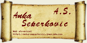 Anka Šeperković vizit kartica